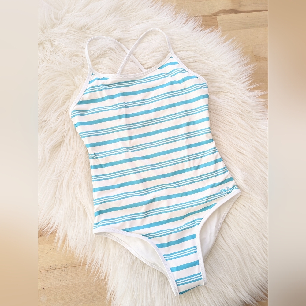 {Vineyard Vines} Girls' Tipped One-Piece: Whale Flamingo - Picture 5 of 7